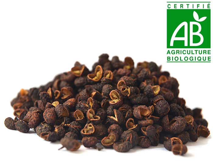 Poivre Bio de Timut, baie de timur BIO du Népal est un poivre étonnant