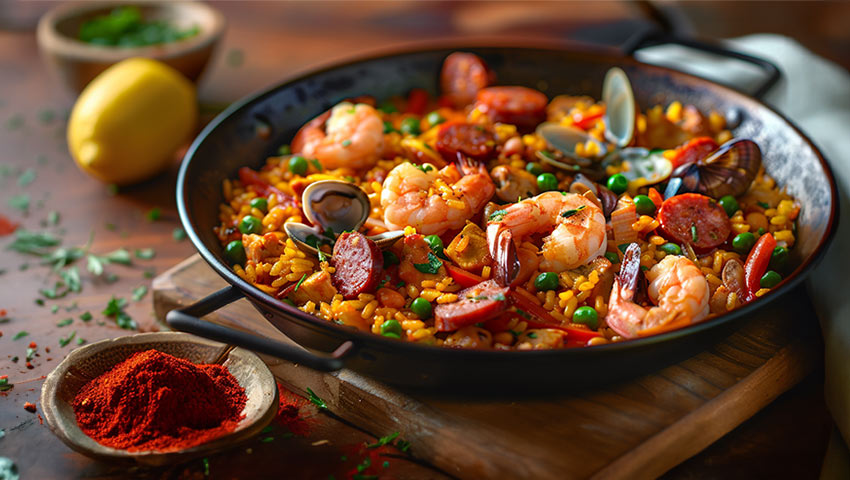 Paella paprika recette