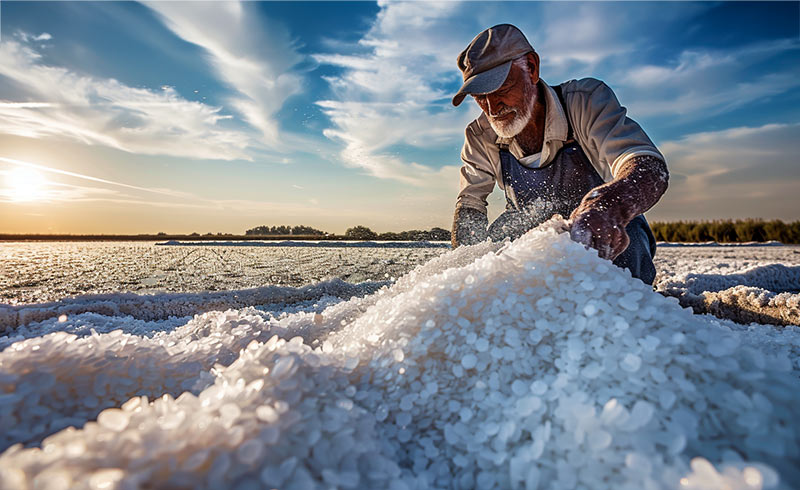récolte sel de mer
