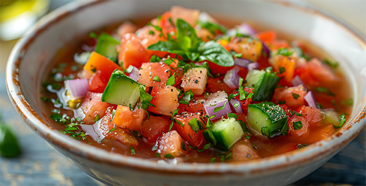 Gazpacho au Poivre Blanc